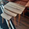 Set masute cu pıcioare de lemn mdf stejar 