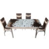 Set Masa Extensibila cu 4 scaune,Elt 060,Maro flori,masa ext.170x80cm