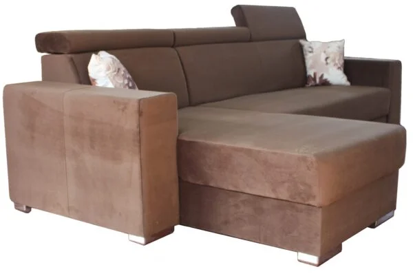 Coltar extensibil Matrix maro Textil, cu tetiere, 2740x1610 mm Coltar extensibil Matrix maro Textil, cu tetiere, 2740x1610 mm