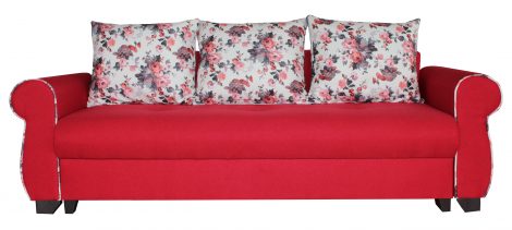 mobilier pentru sufragerie- canapea rosie
