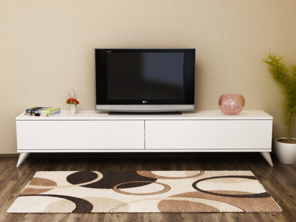 Comoda TV Paris Alb L180xH37x l25 cm