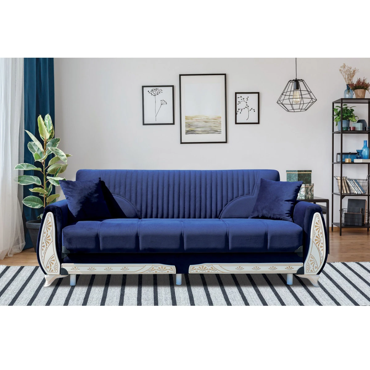 Canapea extensibila KAREN ALBASTRU