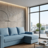 Coltar extensibil Rileft Sofa Blue