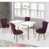 Set Masa Extensibila Lord cu 4 scaune grena, ext.170x80cm