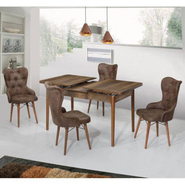 Set Masa Extensibila Lord Modella , maro cu 4 scaune