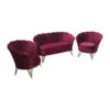Set Canapea cu doua Fotolii pentru cafea Queen 2+1+1 Modela, grena