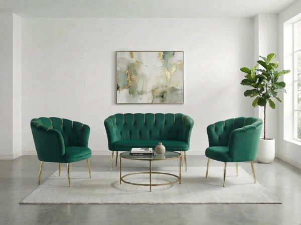 Set de cafea Bella verde 2+1+1