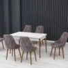 Set masa extensibila cu 6 scaune, Amazon Modella Gri-2