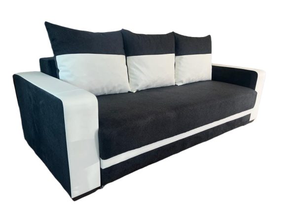 Canapea extensibila Modella Lotus Negru-alb