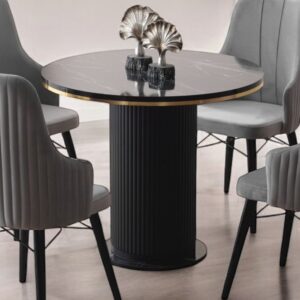 Masa Modella Vela rotunda neagra  ®️