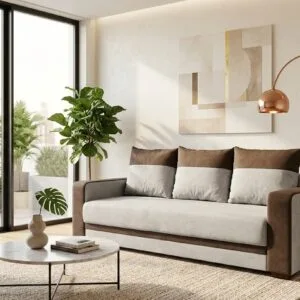 Canapea extensibila Modella Lotus Crem-maro
