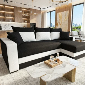Coltar extensibil Modella Lotus Negru-alb
