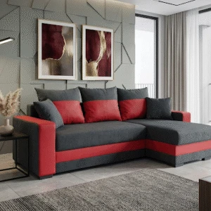 Coltar extensibil Modella Lotus Negru-rosu