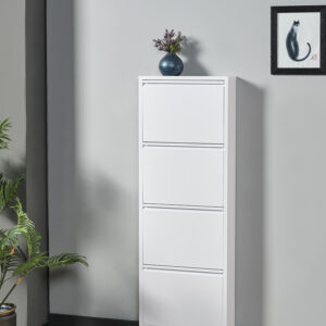 Metalux Pantofar cu 4 uşi alb