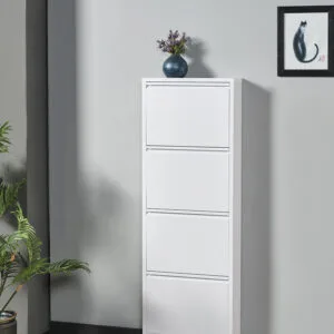 Metalux Pantofar cu 4 uşi alb