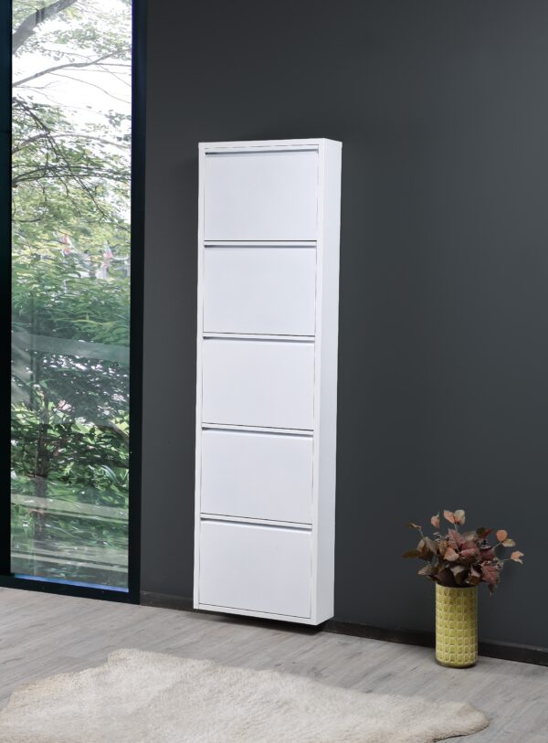 Metalux Pantofar cu 5 uşi alb