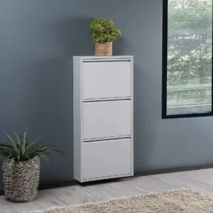 Metalux Pantofar cu 3 uşi gri