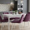 Set Masa Extensibila cu 6 scaune, Modella Asia mov cu masa alba