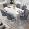 Set Masa Extensibila Alba cu 6 scaune Eva Modella Gri