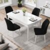 Set Masa Eva Modella Alba cu 4 scaune Negru