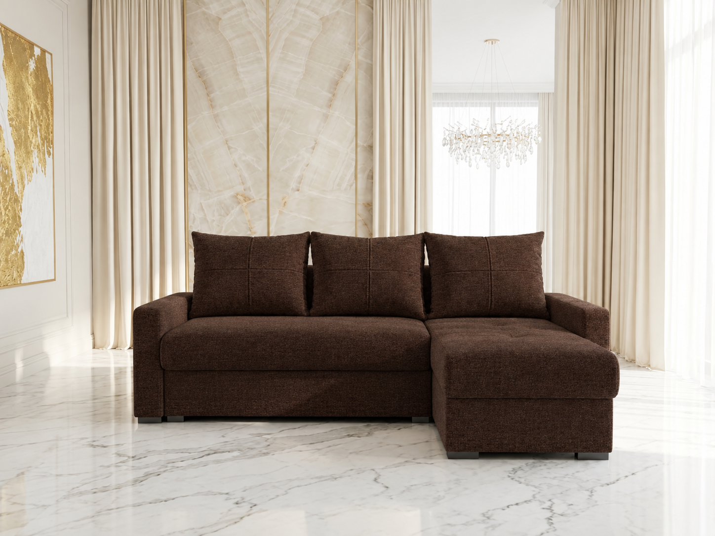 Coltar Extensibil/Reversibil Nero Modella culoare Maro